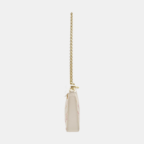 EASY POUCH ON STRAP Monogram Calfskin Beige