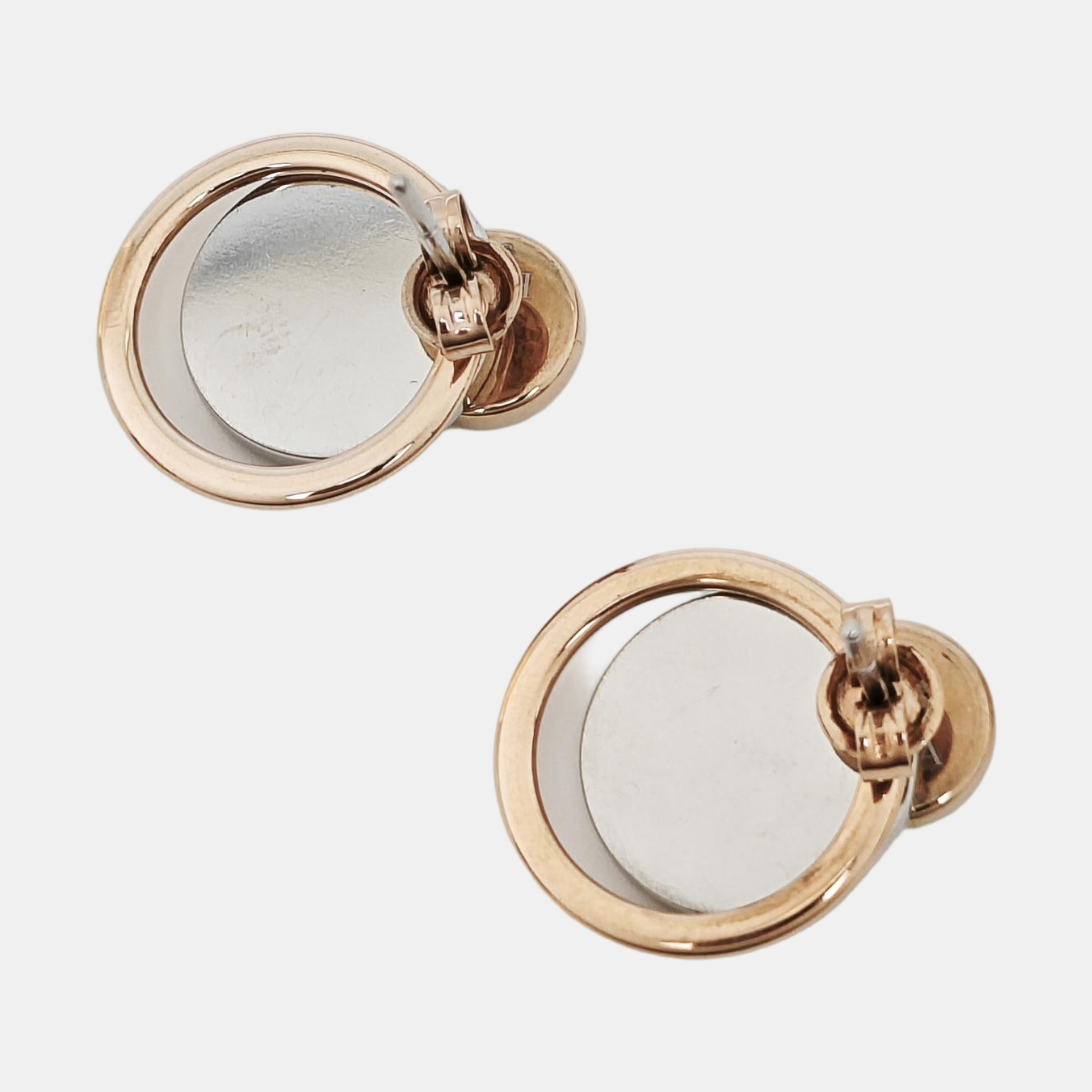 Pendientes de metal plateado con cristales sintéticos y perlas de imitación