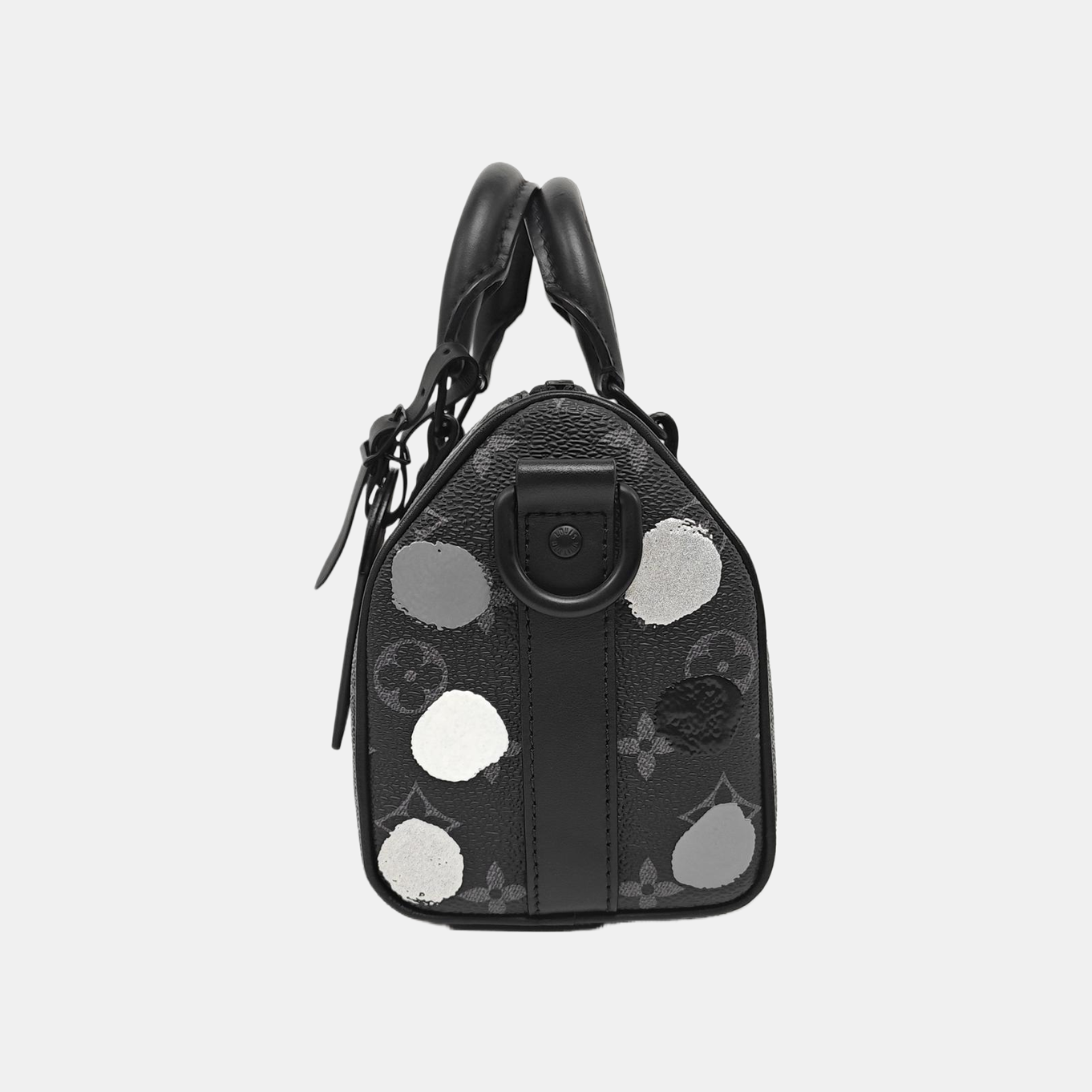 KEEPALL Monogram Coated Canvas Black