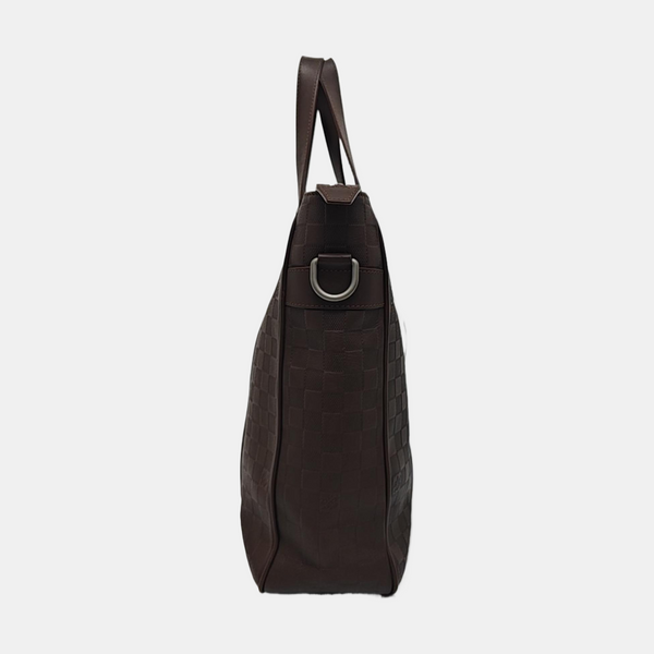 TADAO PM Damier Ebene Calfskin Brown