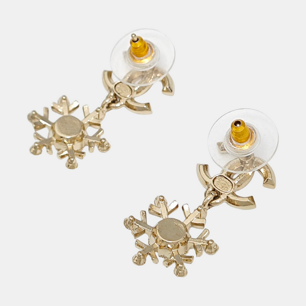 CC Logo Metal Gold Earrings