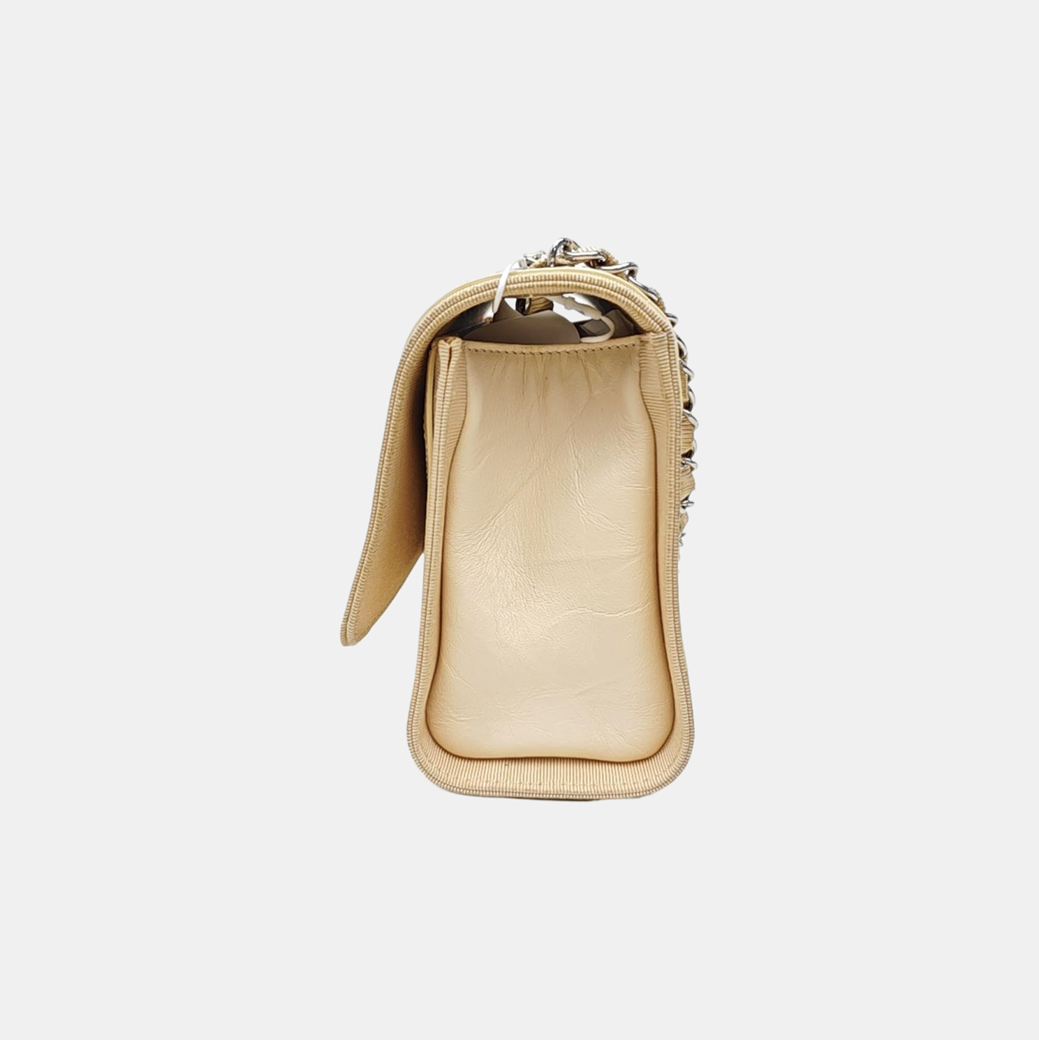 Quilted Calfskin Shoulder Bag Beige