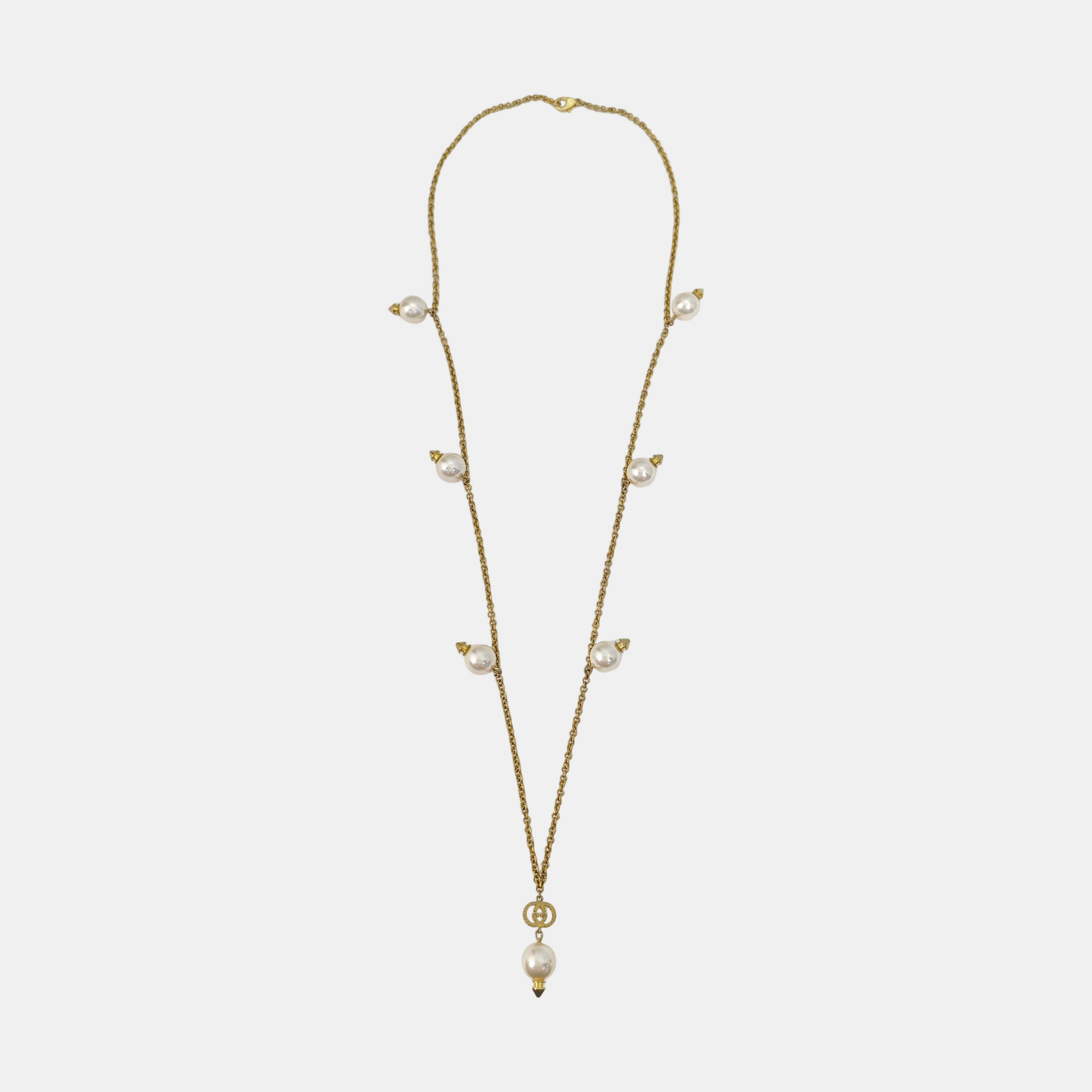 Interlocking G Metal Gold Necklace