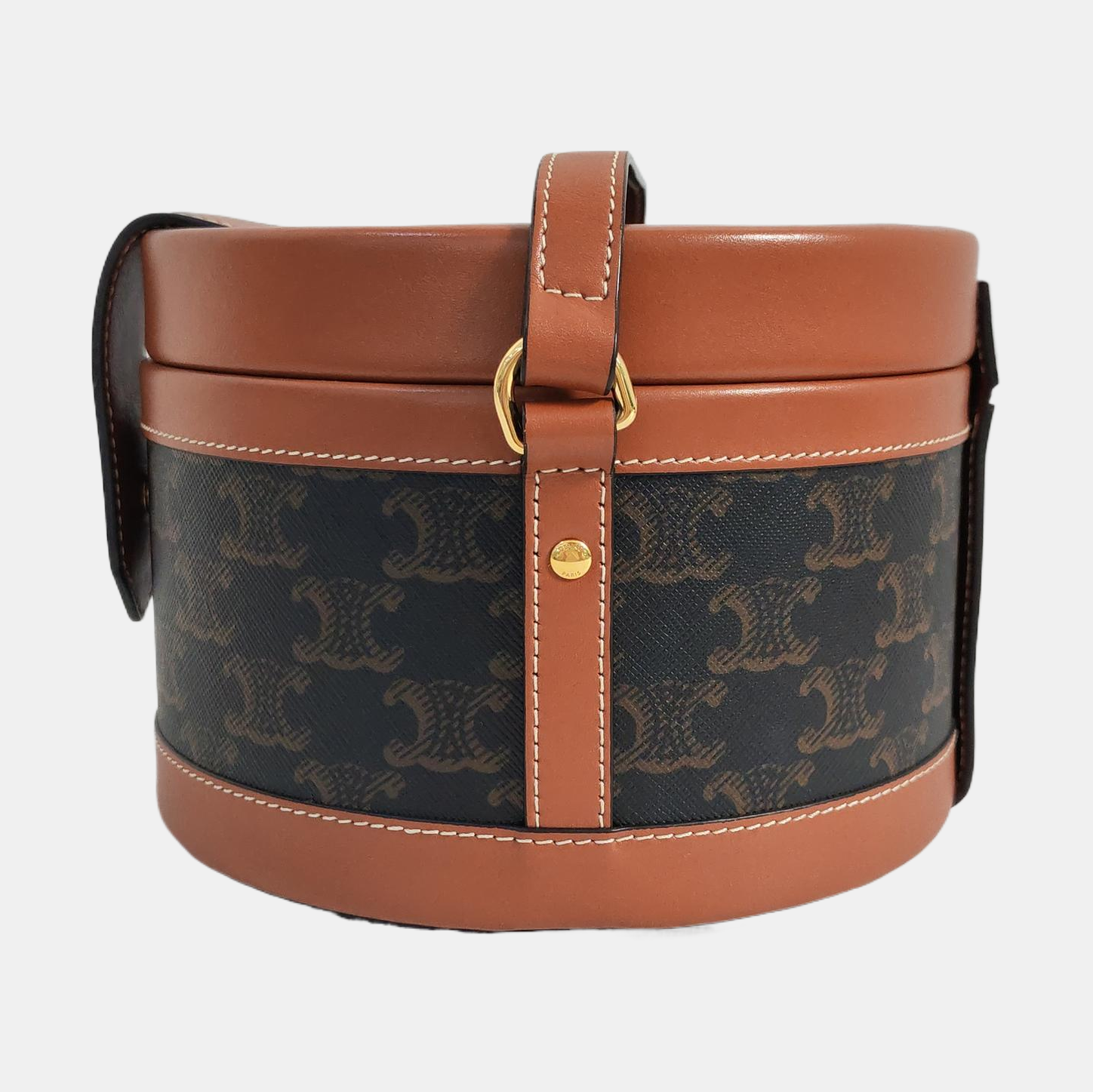 Authenticated pre-owned  TRIOMPHE Medium Coated Canvas Brown - Shoulder Bag at Looply