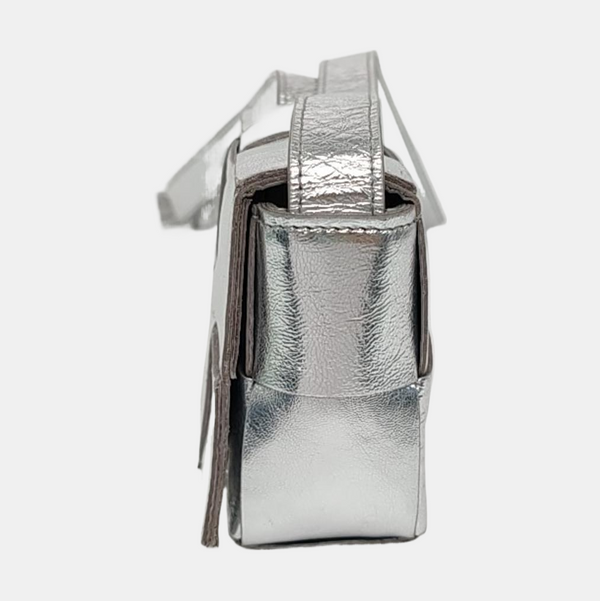 Cassette Mini Calfskin Silver