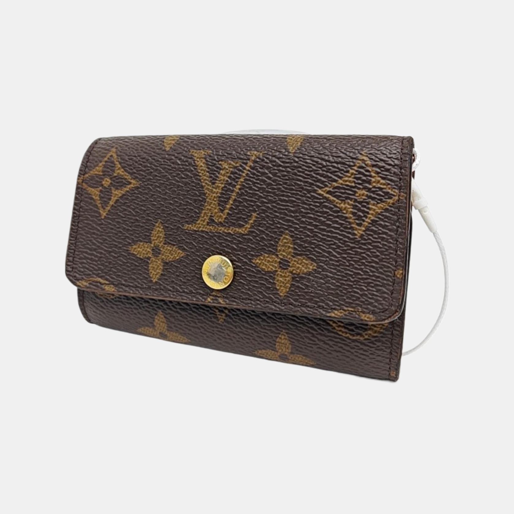 Monogram Coated Canvas Key Pouch Brown