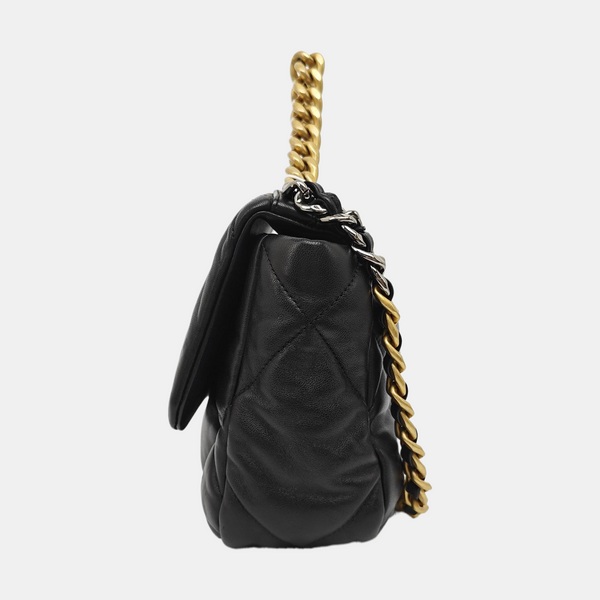 CHANEL 19 Small Quilted Lambskin Black