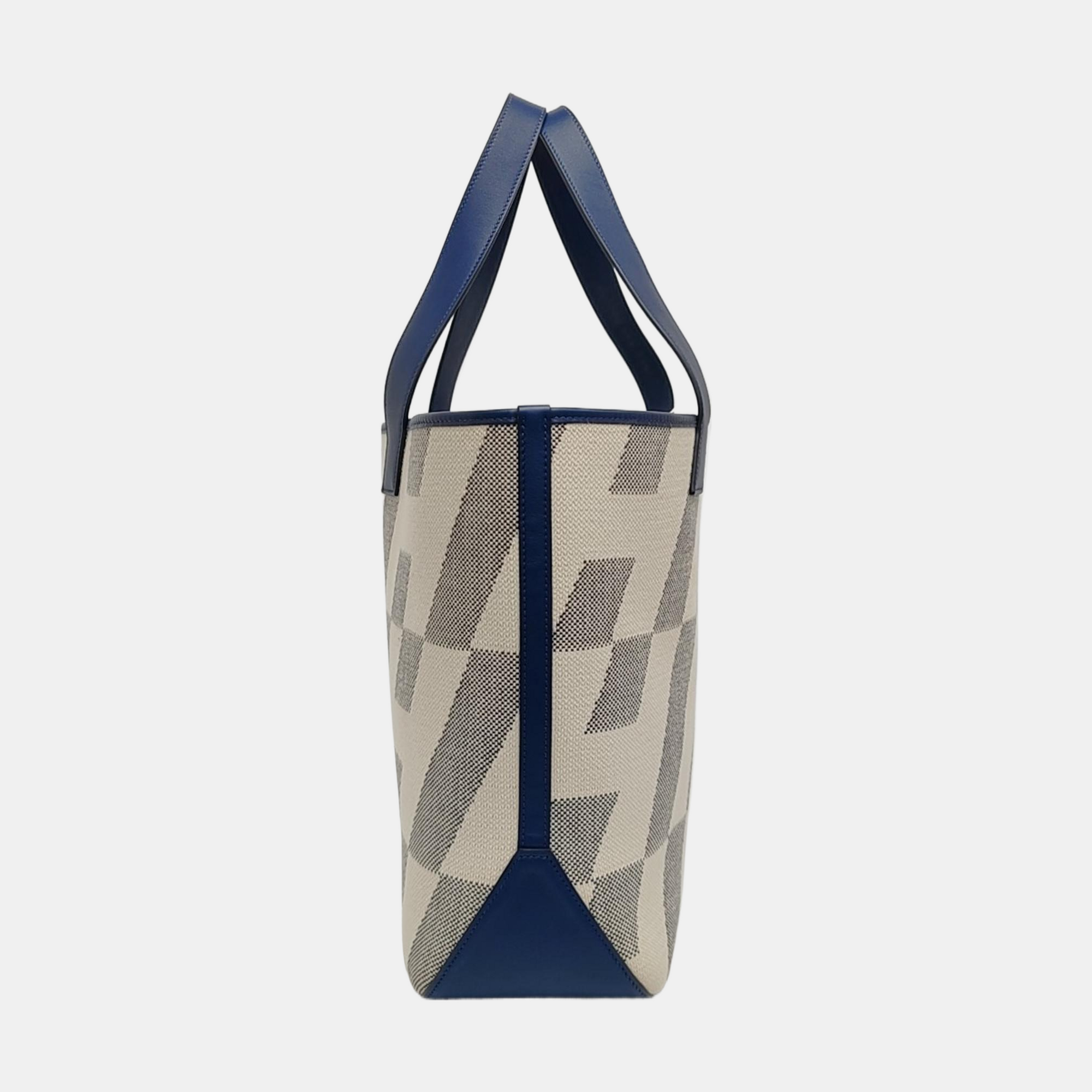 Cabas H En Biais Canvas White