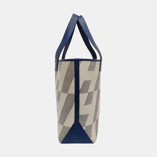 Cabas H En Biais Canvas White