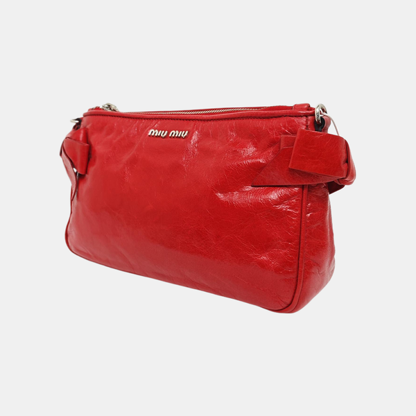Calfskin Shoulder Bag Red