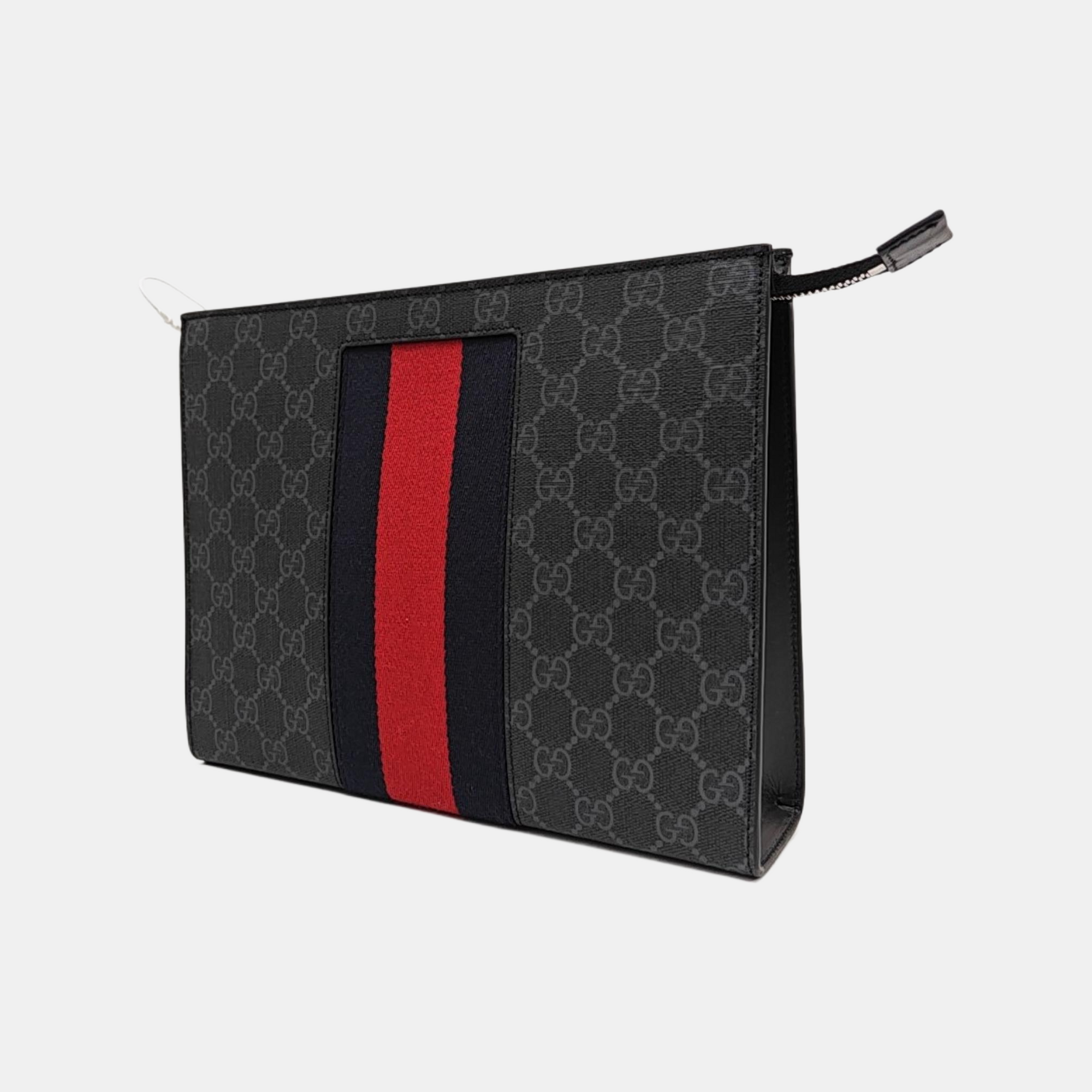 GG Supreme Monogram Coated Canvas Gray