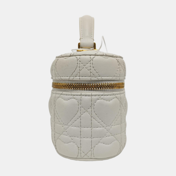 Dioramour Lady Dior Mini Cannage Lambskin White