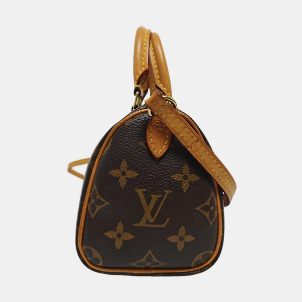 SPEEDY Nano Monogram Coated Canvas Brown