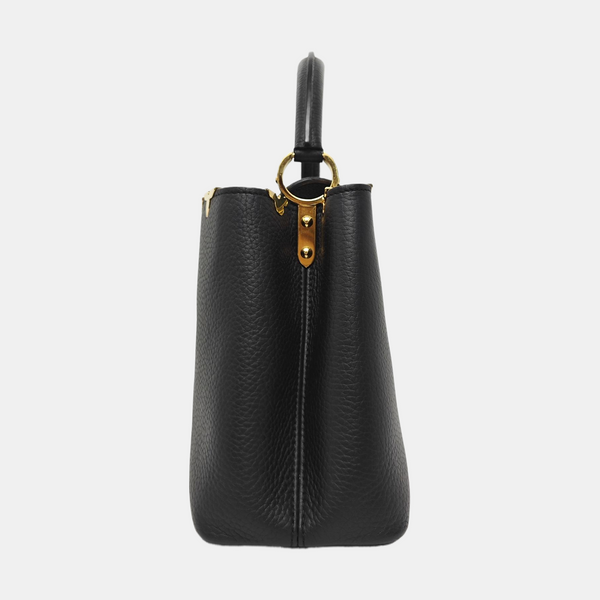 CAPUCINES MM Calfskin Black