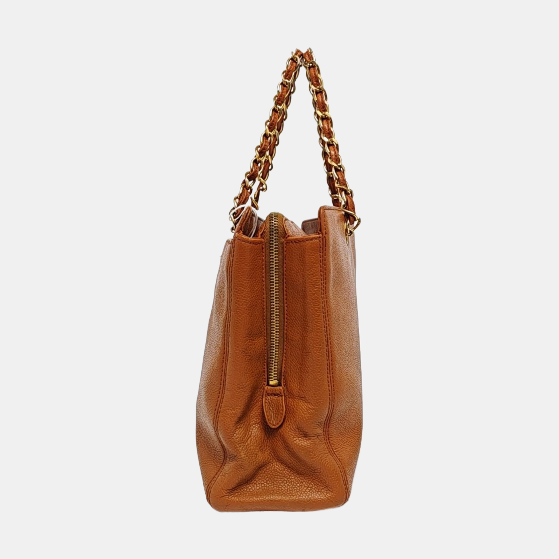 LOGO EMBROIDERED Grained Calfskin Orange