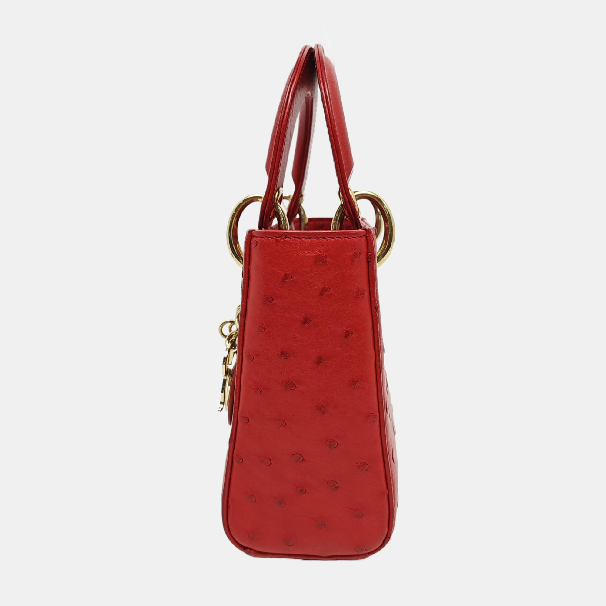 Lady Dior Mini Ostrich Red