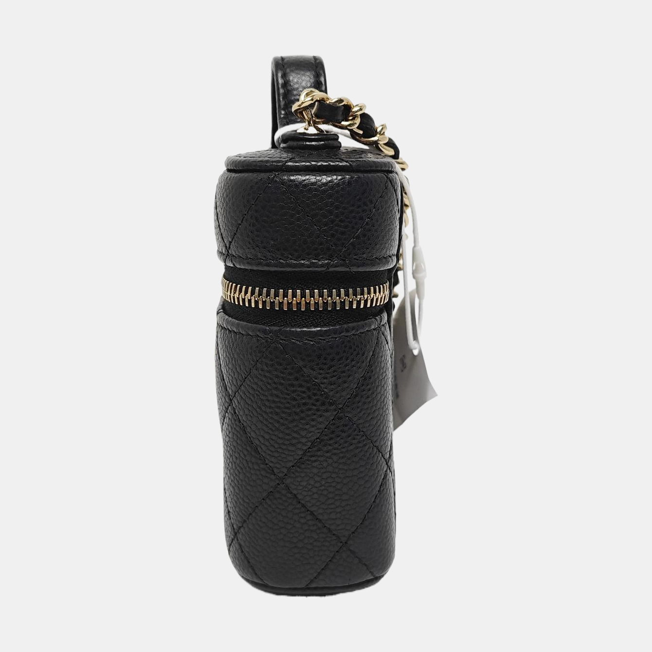 VANITY CASE Mini Quilted Grained Calfskin Black