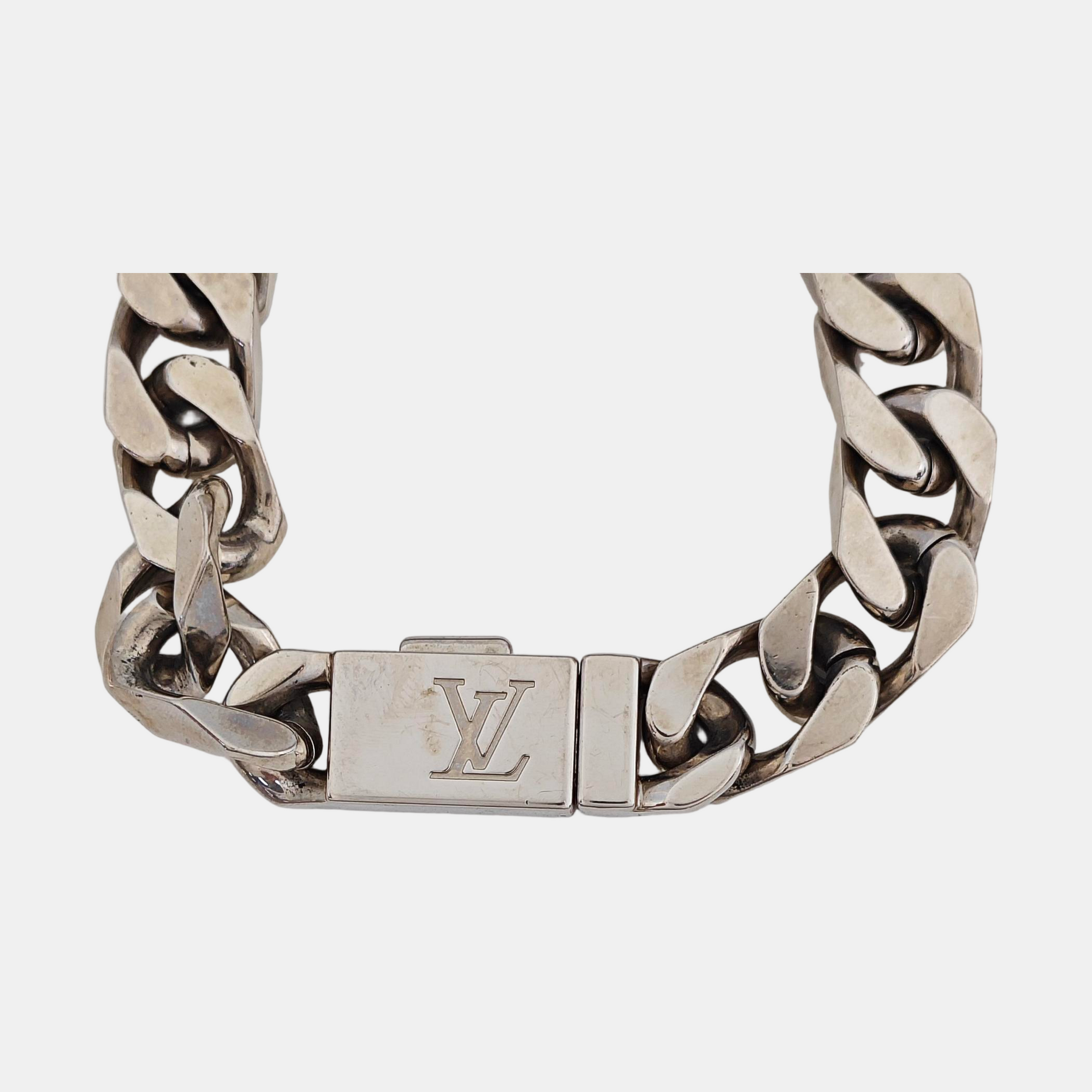 Monogram Metal Silver Bracelet