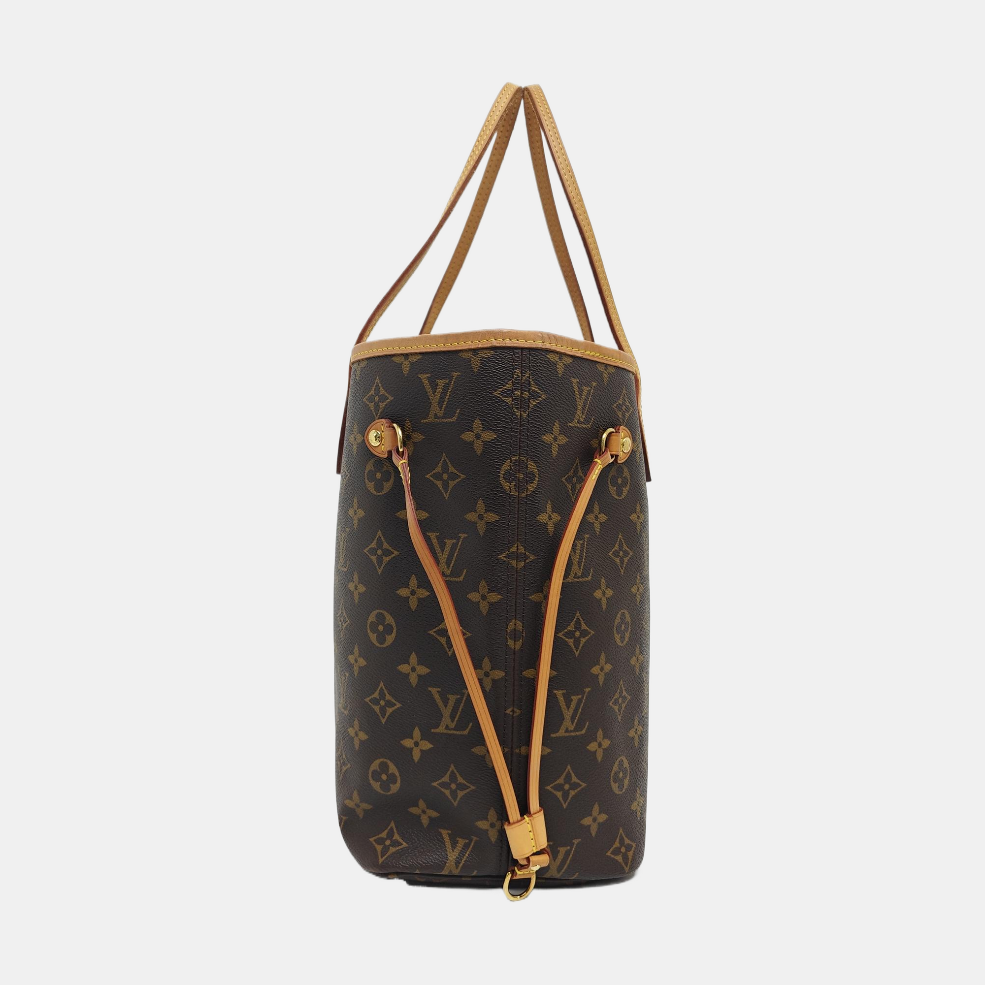 NEVERFULL MM Monogram Coated Canvas Brown