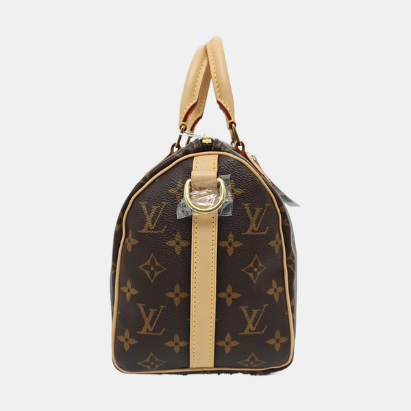 SPEEDY 25 Monogram Coated Canvas Brown
