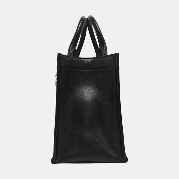 Book Tote Small Cannage Calfskin Black