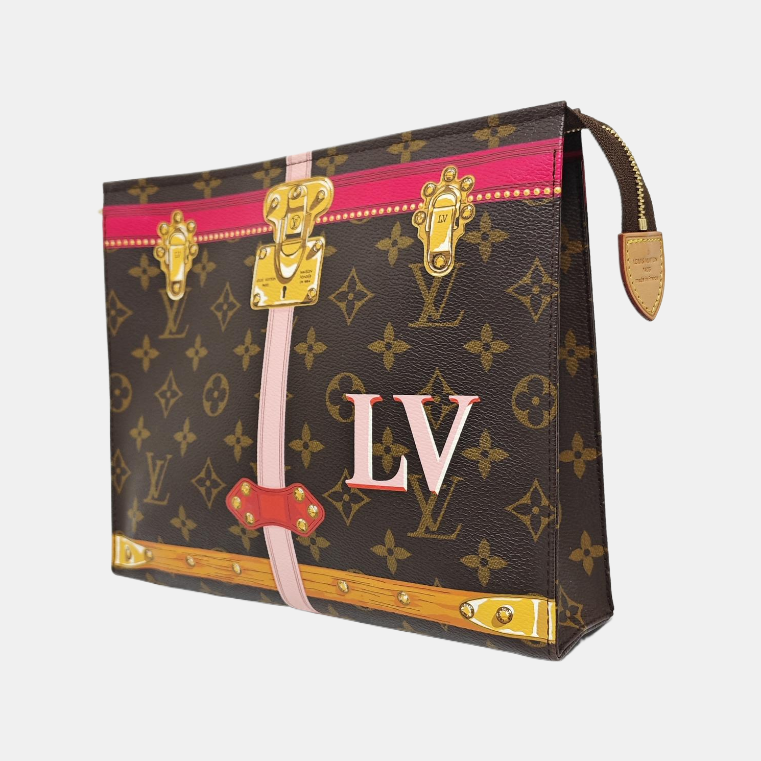 TOILET POCKET 26 Monogram Coated Canvas Brown