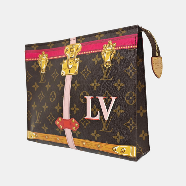 TOILET POCKET 26 Monogram Coated Canvas Brown
