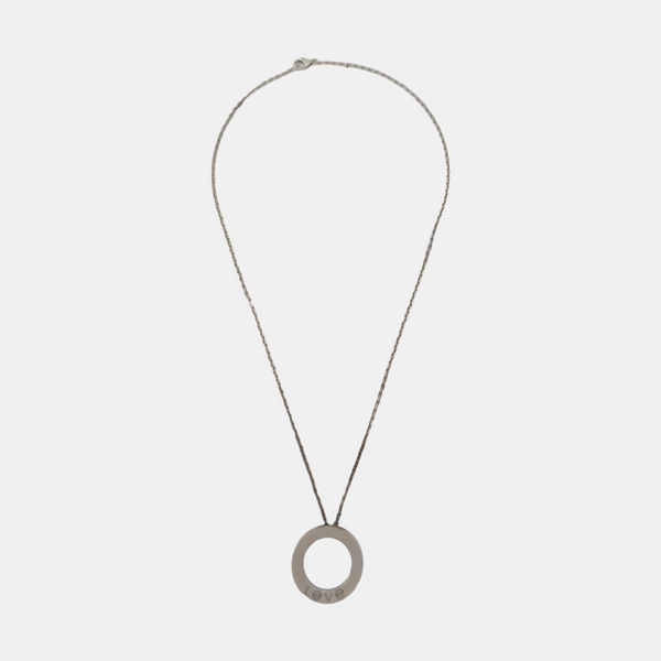 LOVE 18k White Gold Silver Necklace