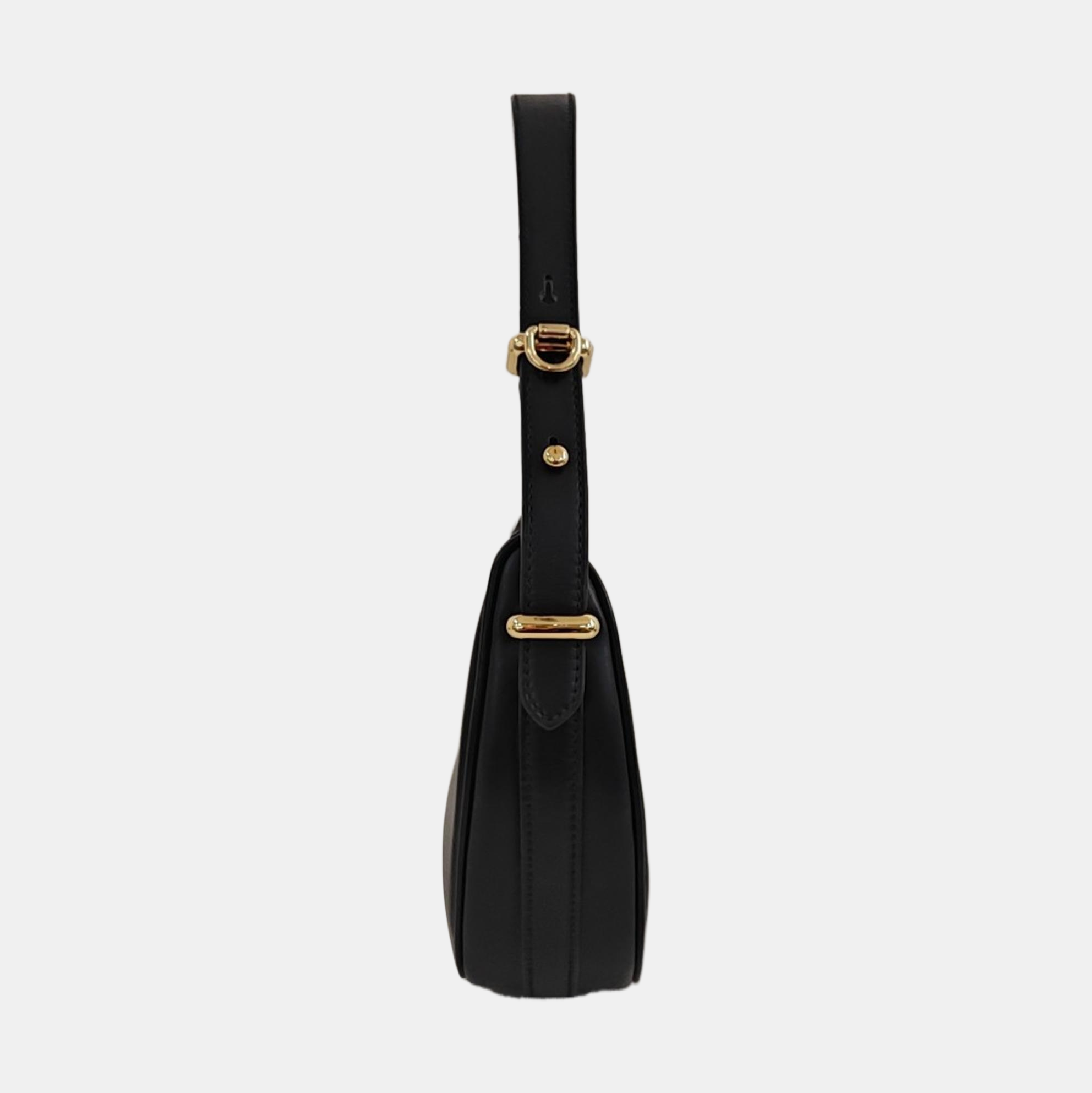 Calfskin Shoulder Bag Black