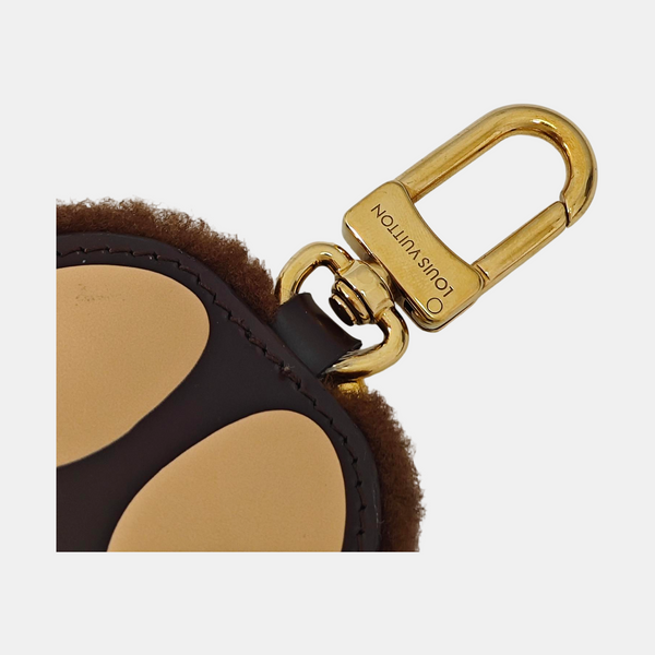 Leather Bag Charm Brown