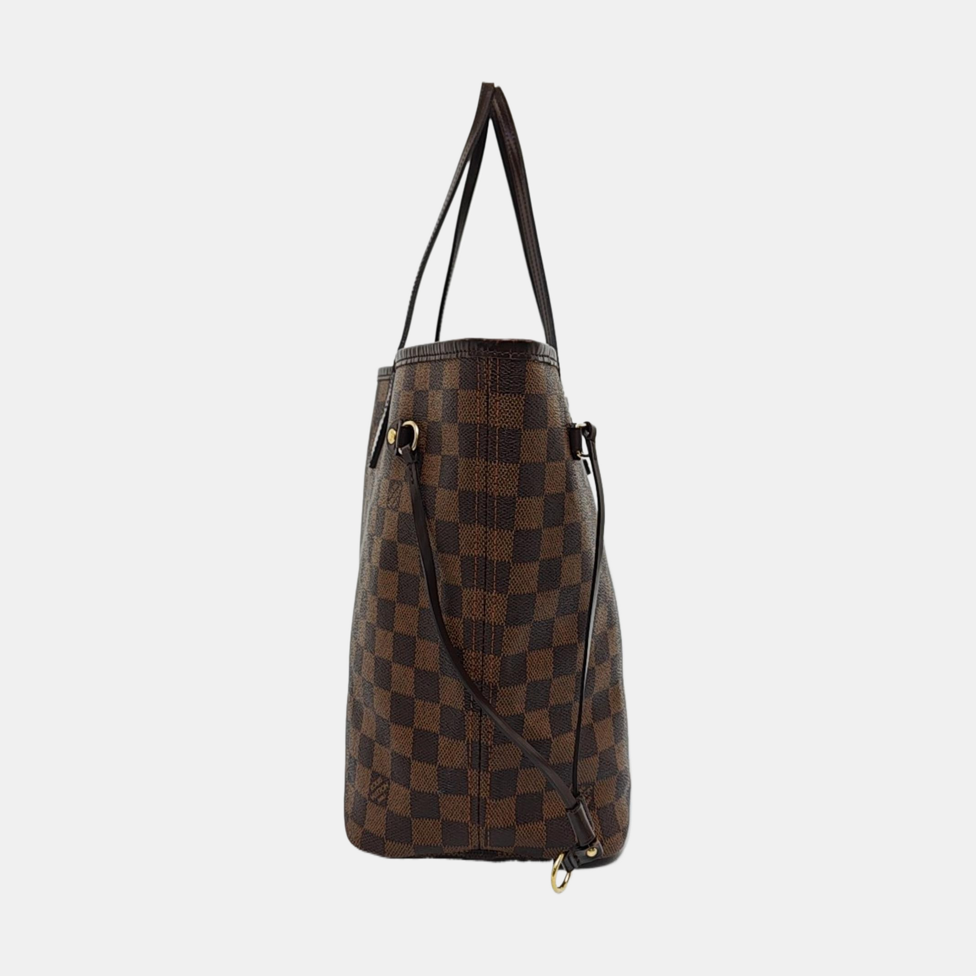 NEVERFULL MM Damier Ebene Coated Canvas Brown