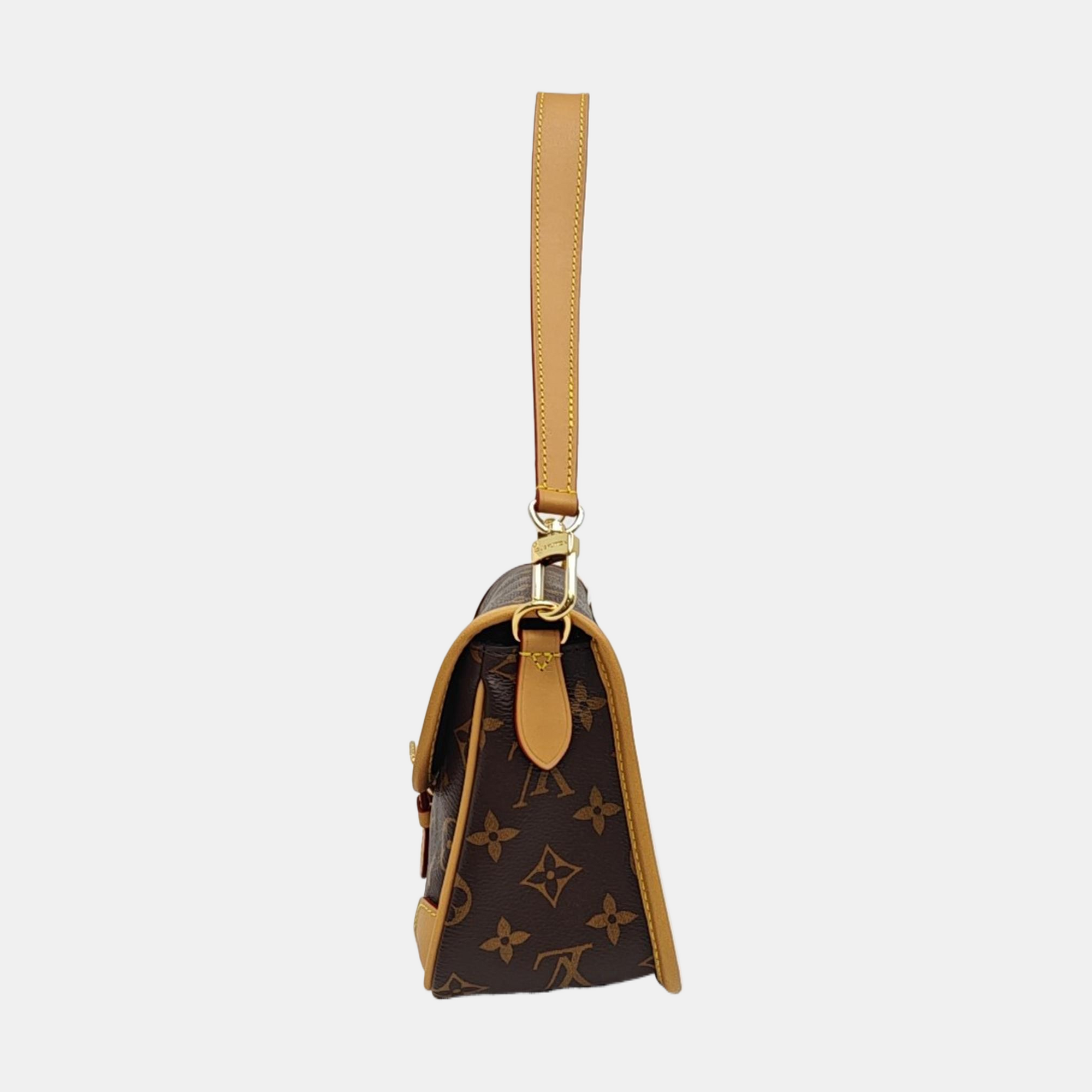 DIANE Monogram Coated Canvas Brown
