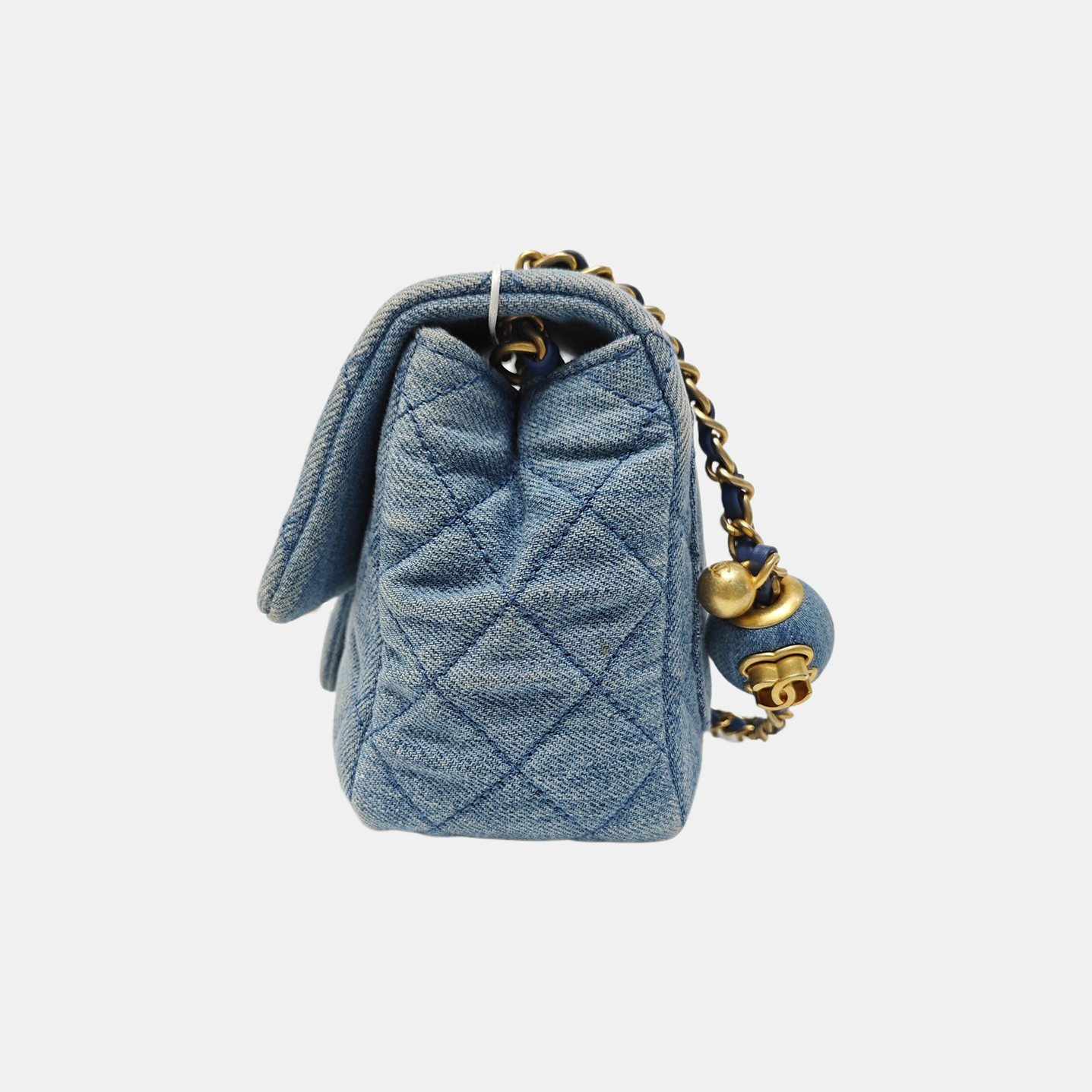 CLASSIC FLAP Mini Quilted Denim Blue