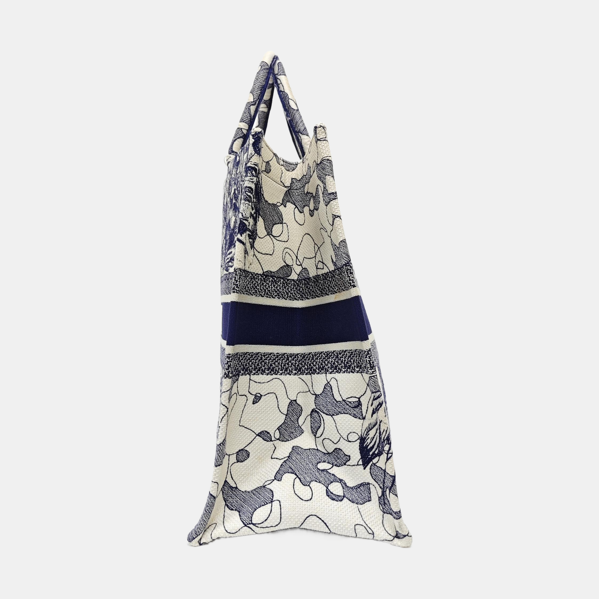 Book Tote Large Canvas Blue