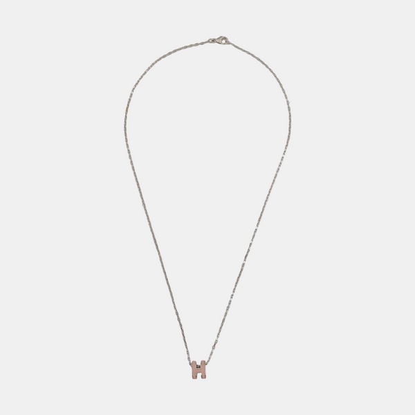Pop H Metal Silver Necklace