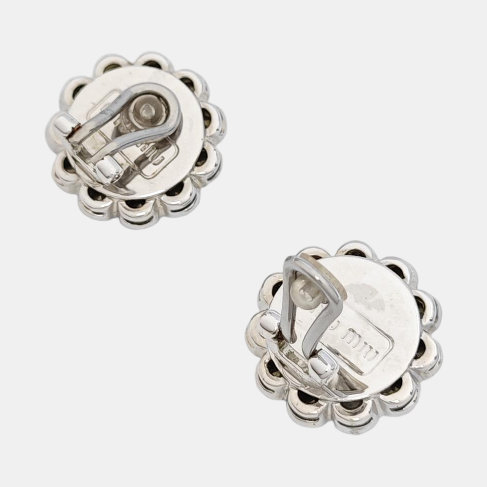 Synthetic Crystal Red Clip On Earrings