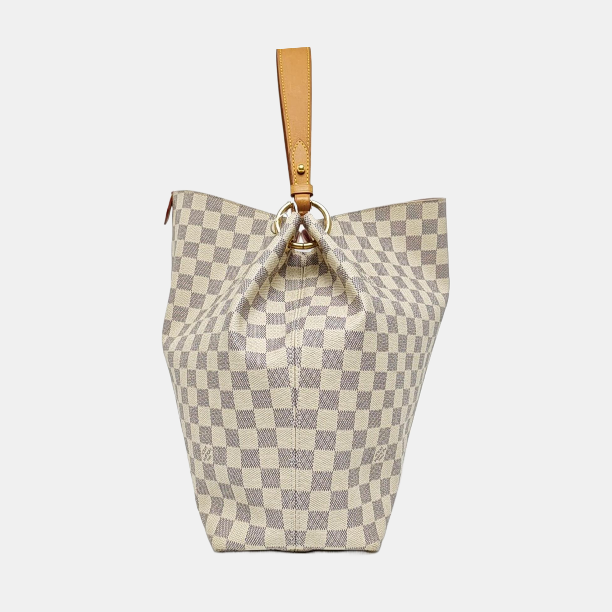 GRACEFUL PM Damier Azur Coated Canvas White