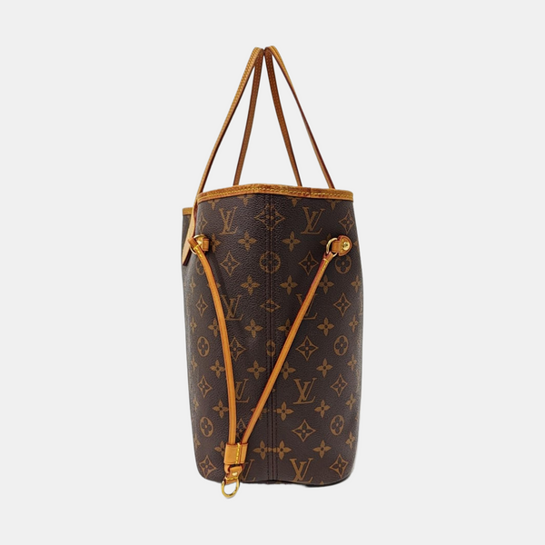 NEVERFULL MM Monogram Coated Canvas Brown