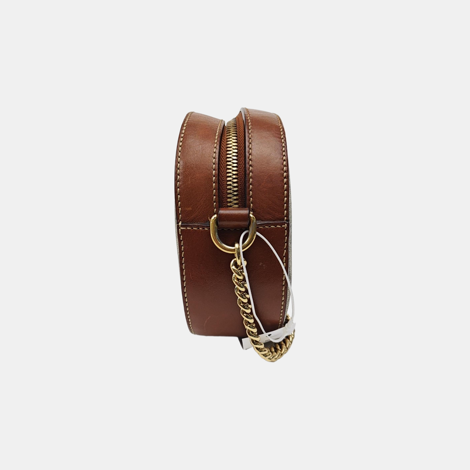 Monogram Coated Canvas Shoulder Bag Beige