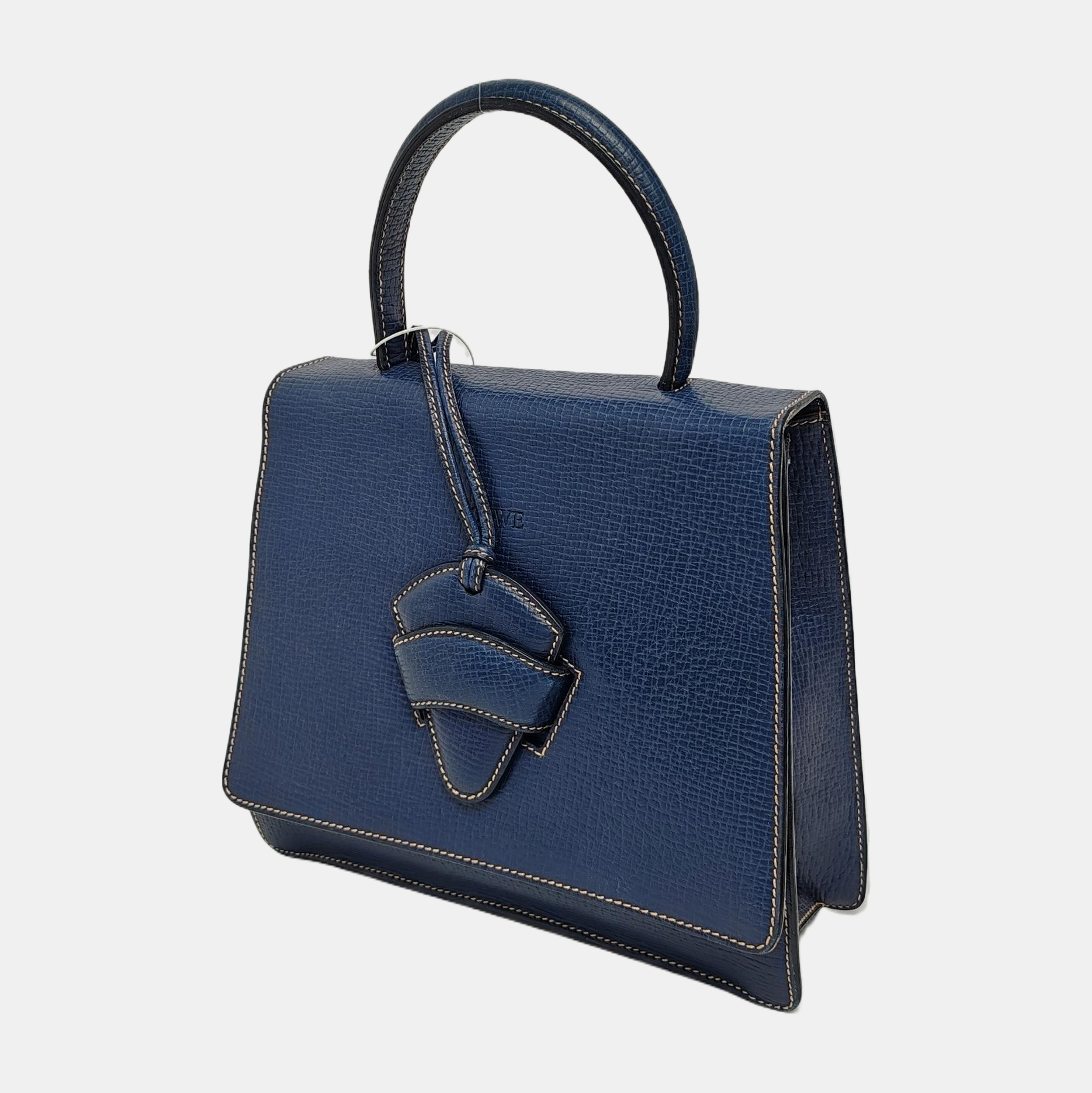 Authenticated pre-owned  Barcelona Calfskin Blue - Top Handle Bag at Looply