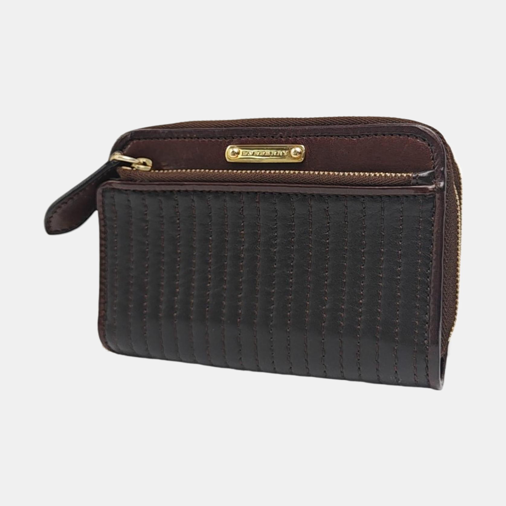 Quilted Leather Wallet Black