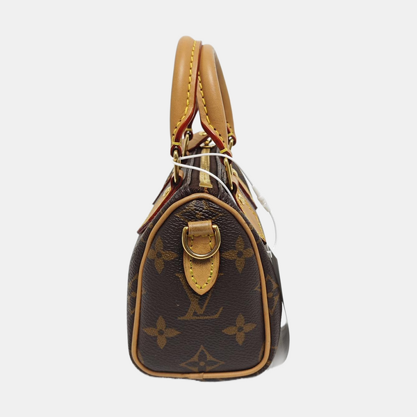 SPEEDY Nano Monogram Coated Canvas Brown