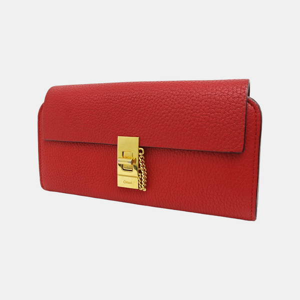 Elsie Calfskin Red Wallet