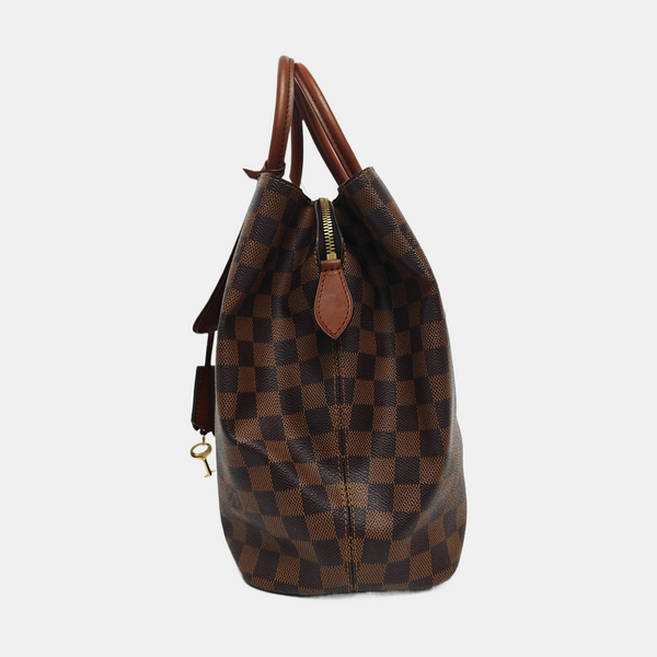ASCOT Damier Ebene Coated Canvas Brown