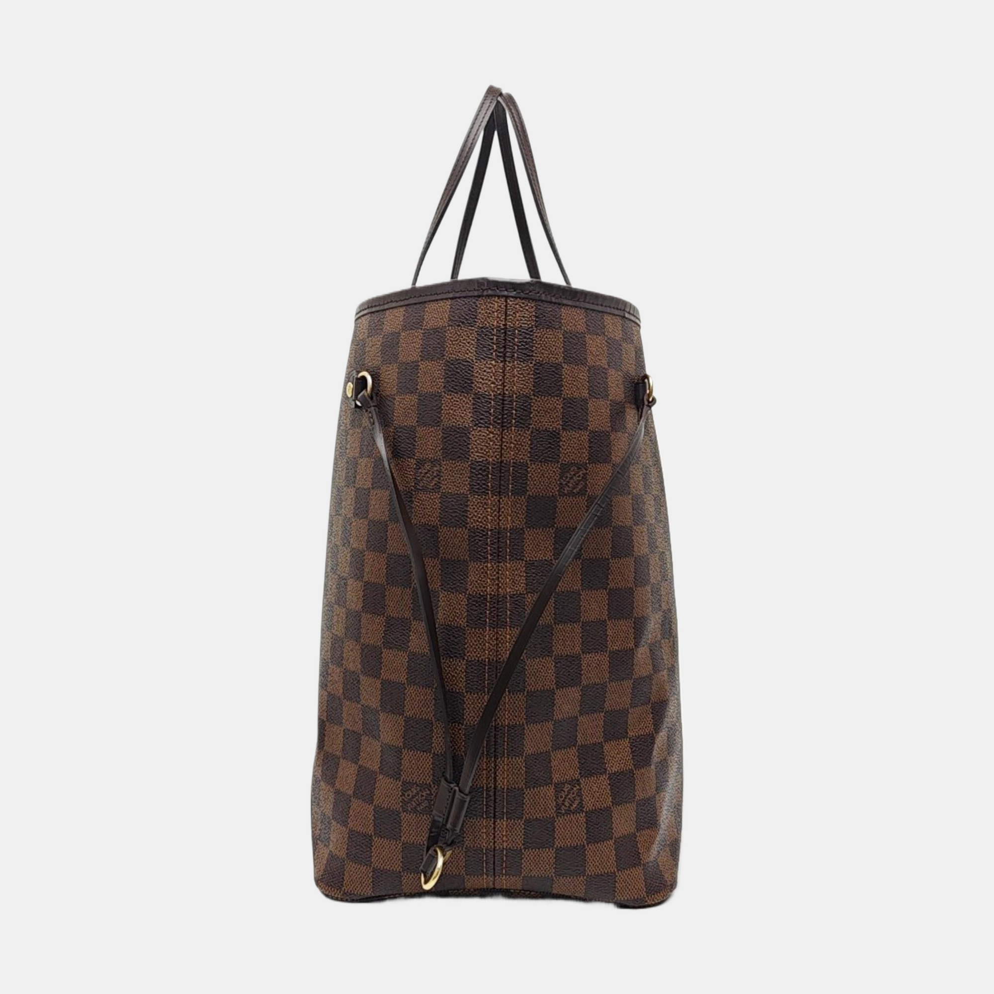 NEVERFULL GM Damier Ebene Coated Canvas Brown