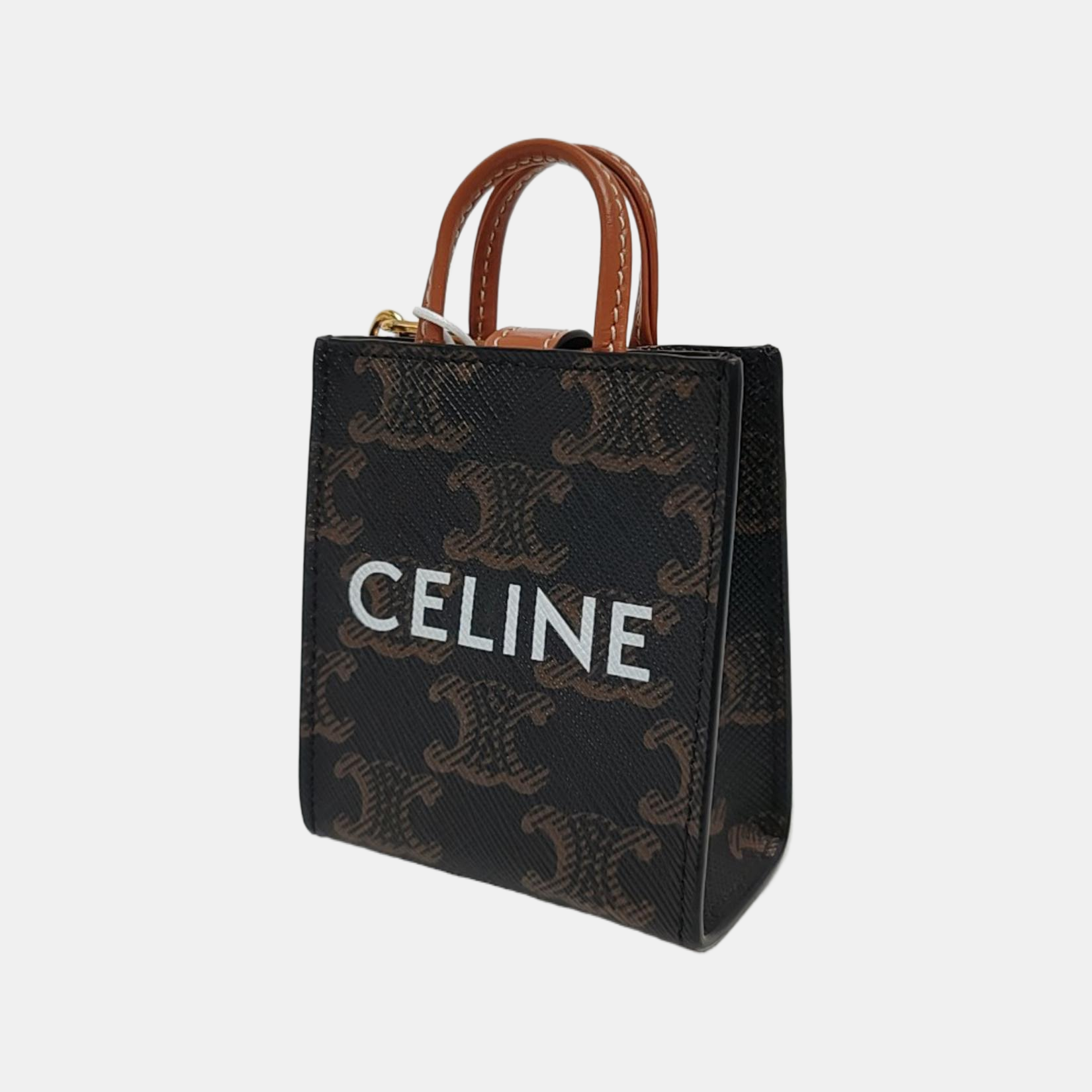 Authenticated pre-owned  CABAS Super Mini Coated Canvas Brown - Tote Bag at Looply