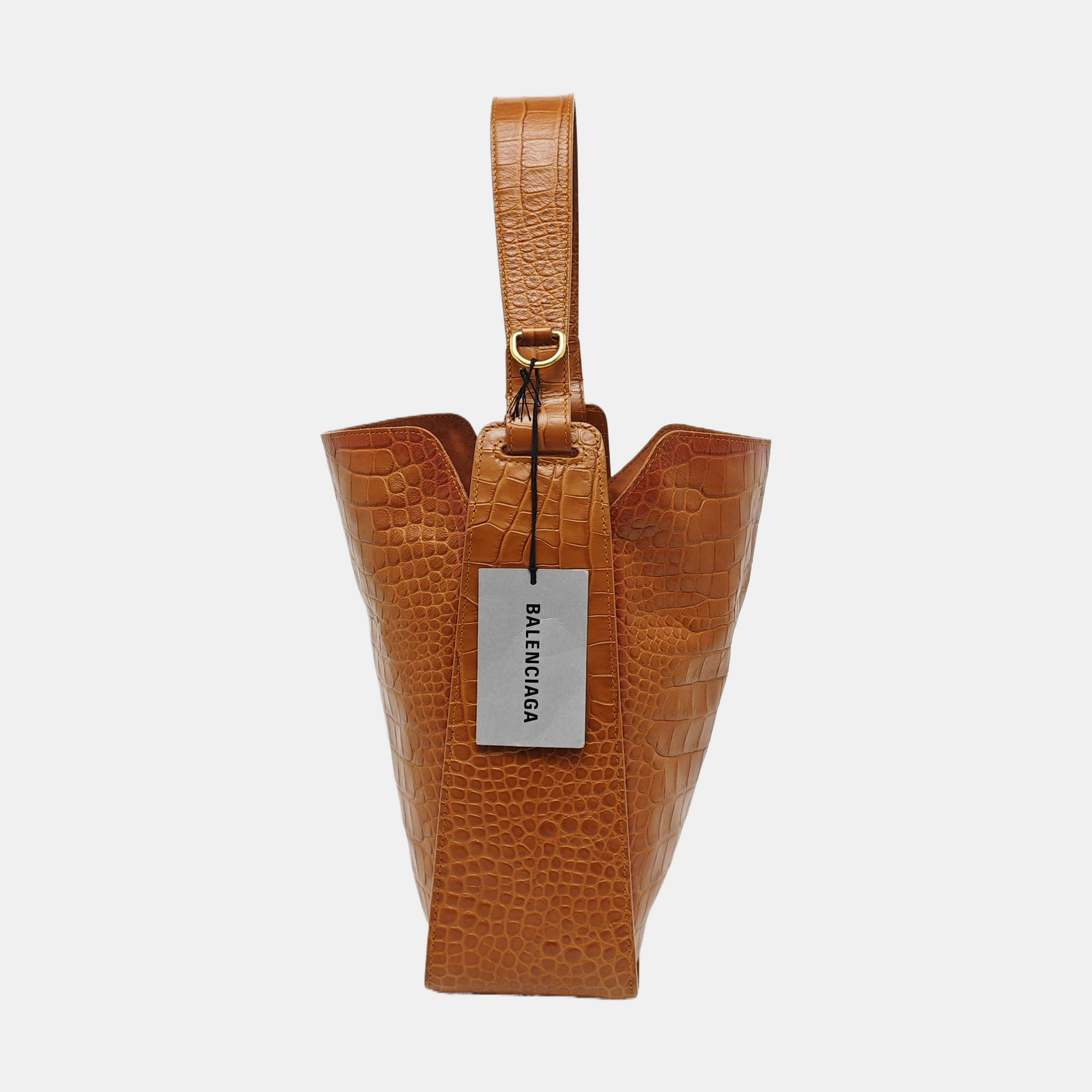 Calfskin Bucket Bag Brown