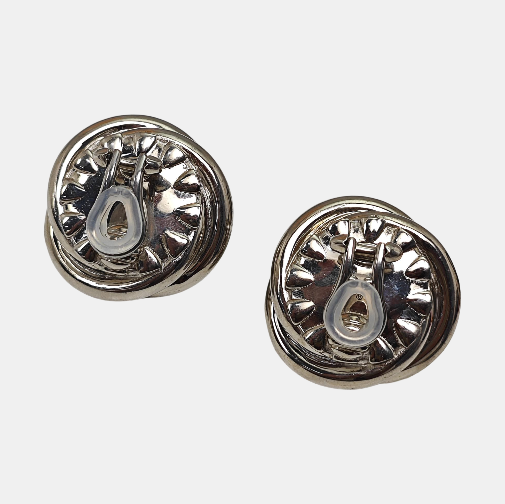 Metal White Clip On Earrings