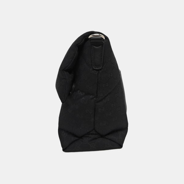 Monogram Coated Canvas Shoulder Bag Black