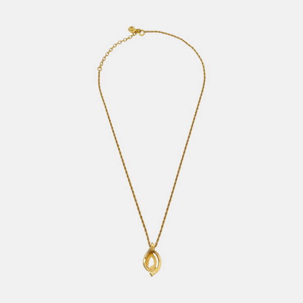 Twist Round Metal Gold Necklace